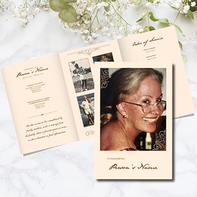 trifold funeral program template