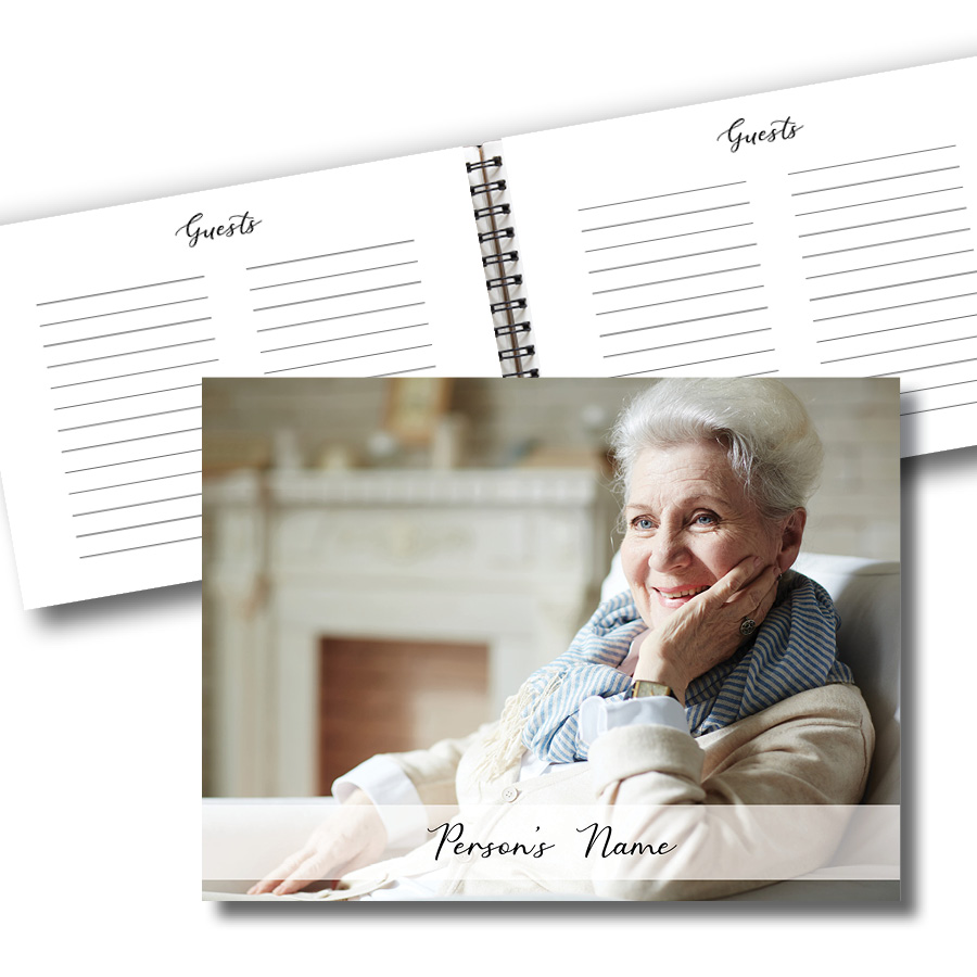 Funeral Guests Sign in Books 
