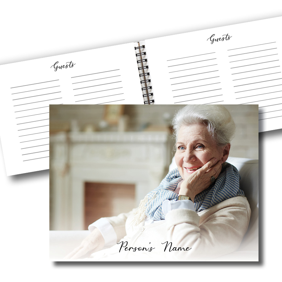 Condolence Guest Sign In Book for Funeral 