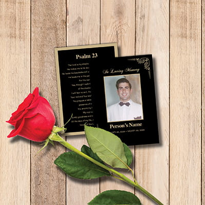 funeral wallet cards