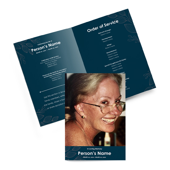 Abstract Leaves - Bifold Memorial Programs