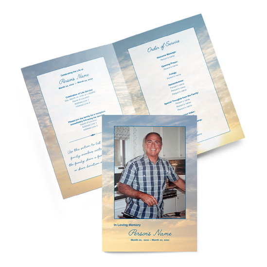 Sunrise - Bi-fold Programs Sunrise Design bi-fold brochure templates