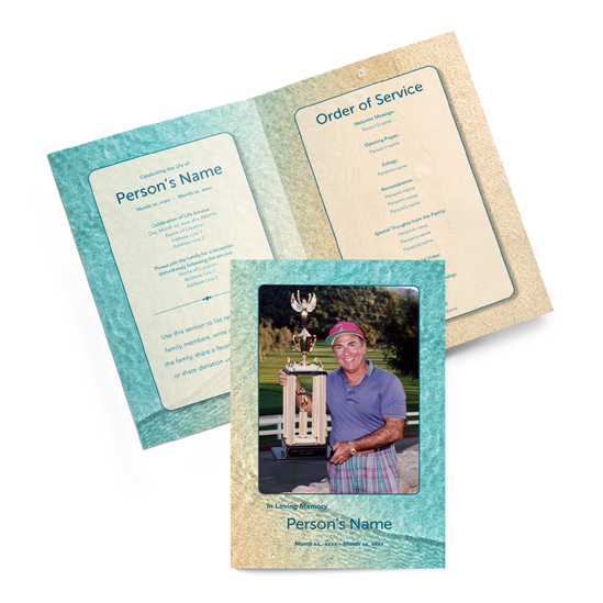 Sand - Bi-fold Programs Bi-fold Programs - Funeral printing